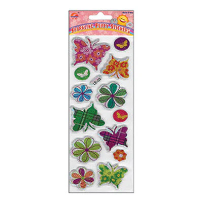 Sullivans Puffy Sticker, Sparkle Butterflies