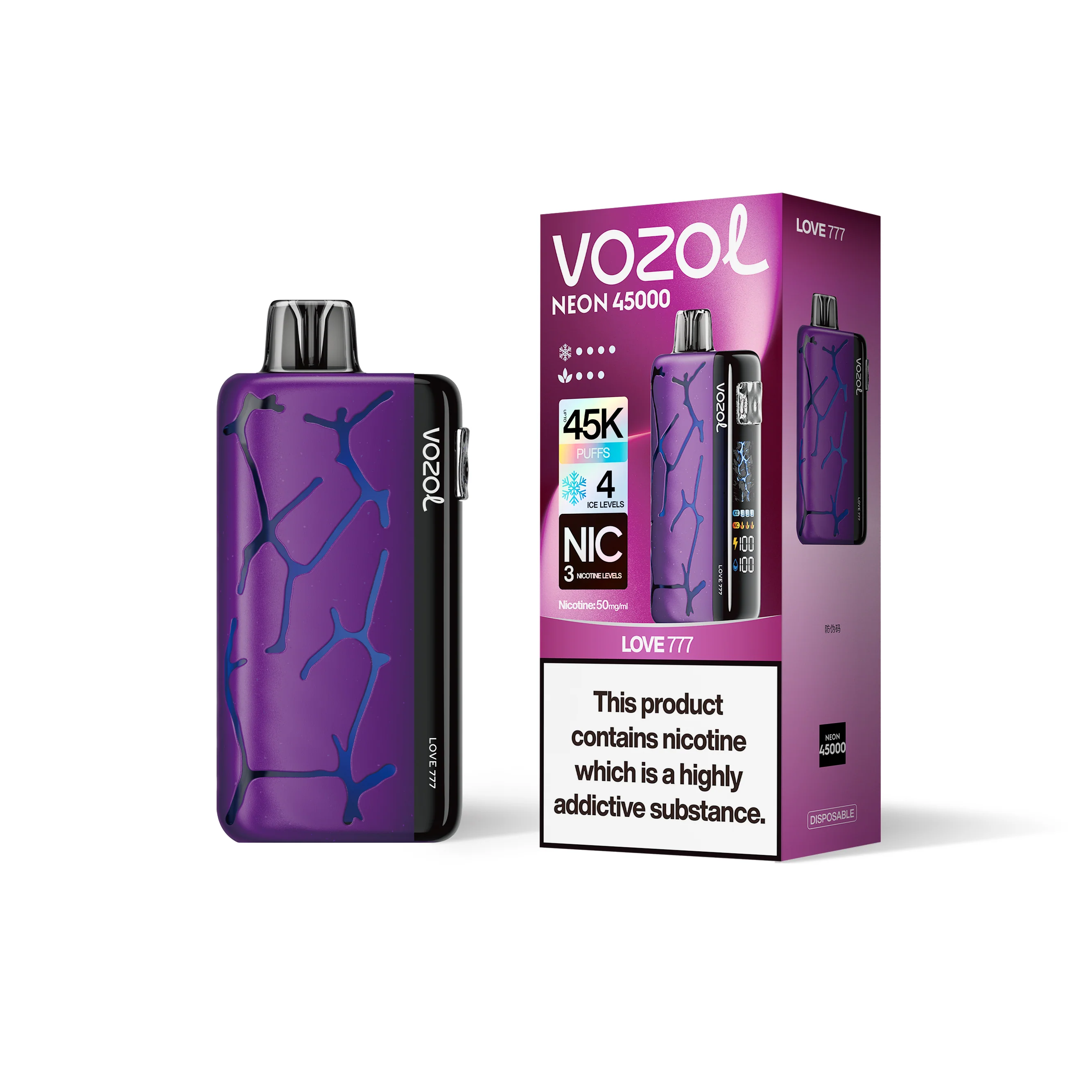 VOZOL NEON 45K wegwerpvape (alle smaken)