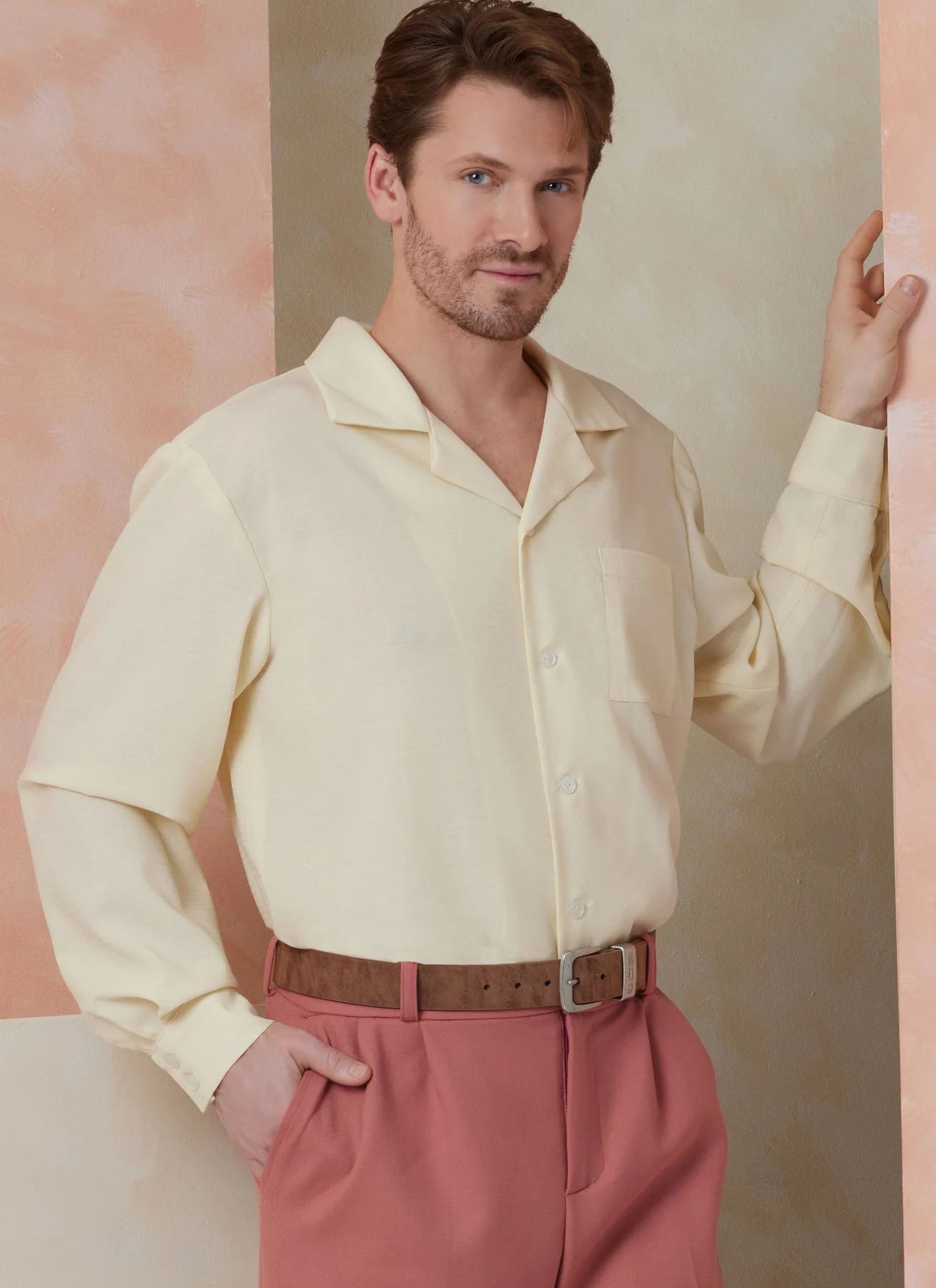 Vogue Pattern V2120 Men's Shirt with Sleeve Variations, Shorts, Pants and Belt