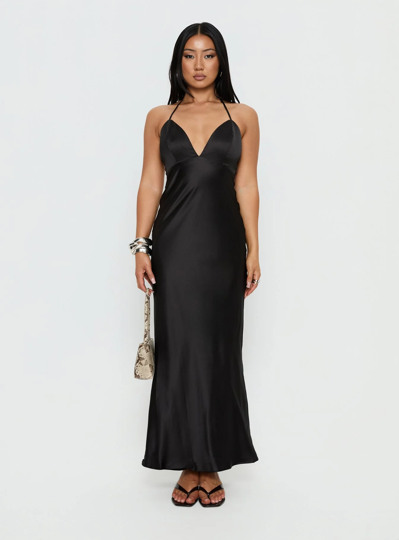 Nayani Halter Maxi Dress Black
