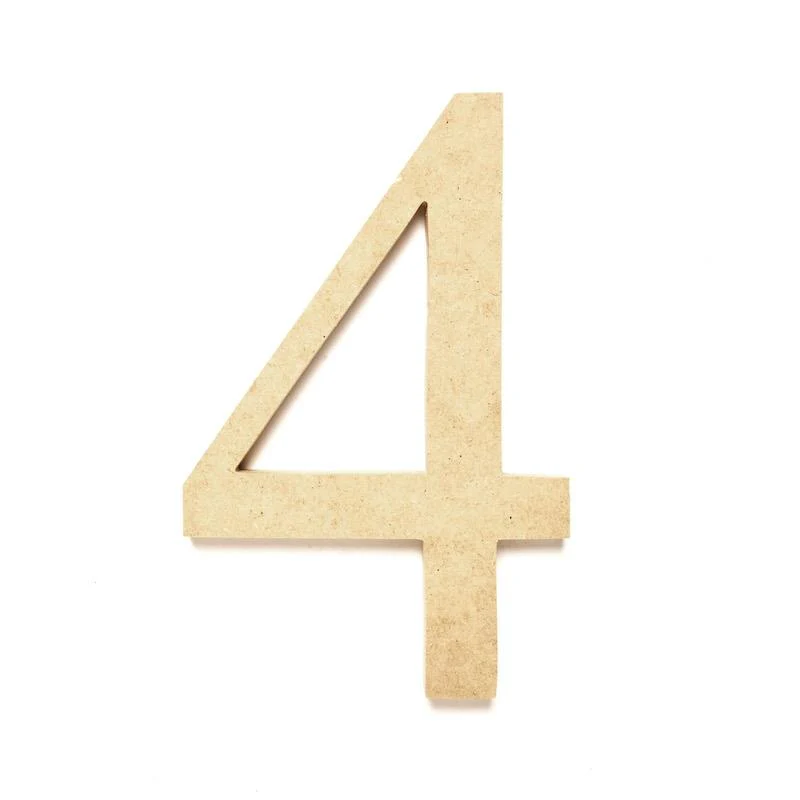 MDF Wooden Number, 4
