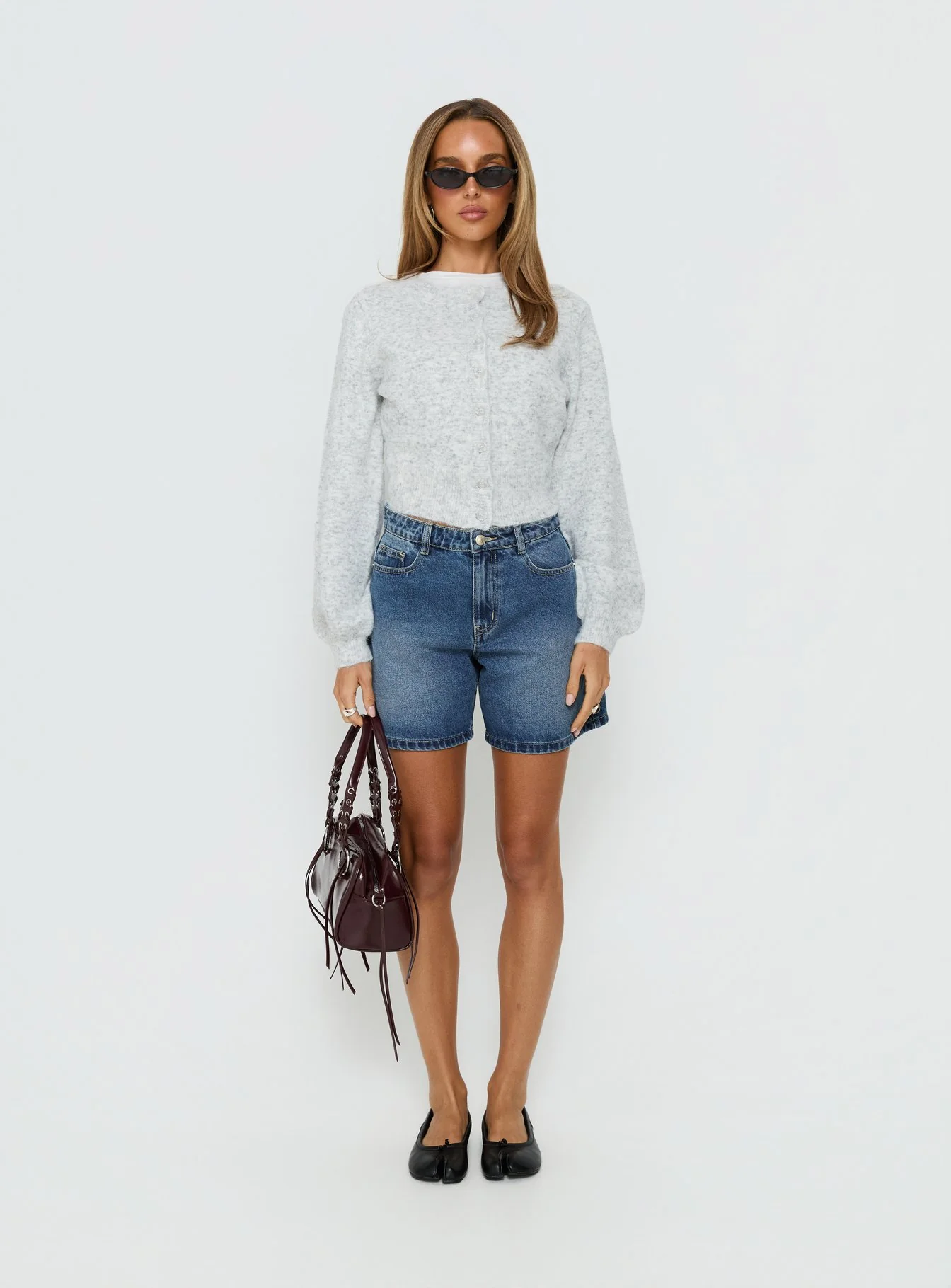 Dawsen Button Down Cardigan Grey