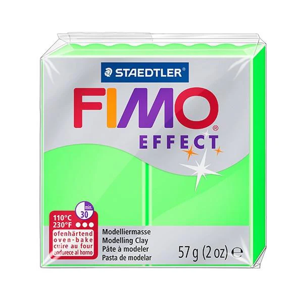 FIMO Effect Standard Block, Neon Green- 57g