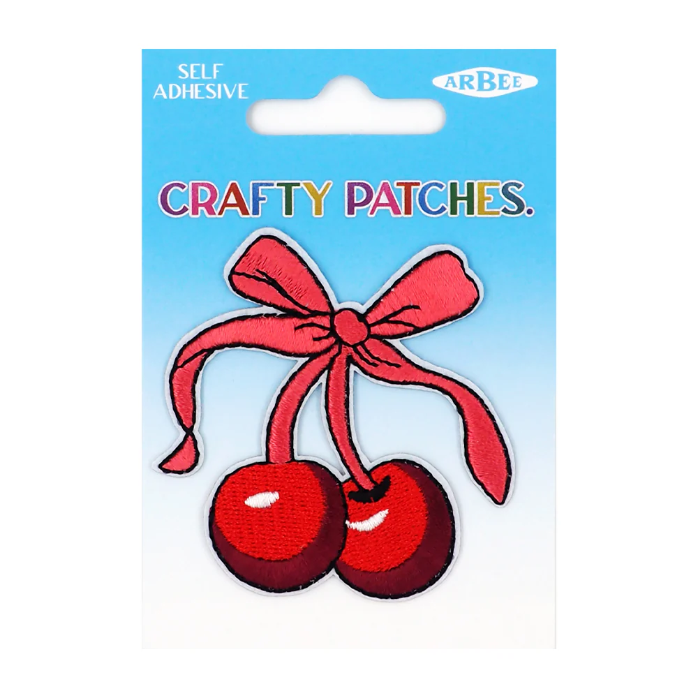Arbee Crafty Patch, Cherries with Bow- 1pc