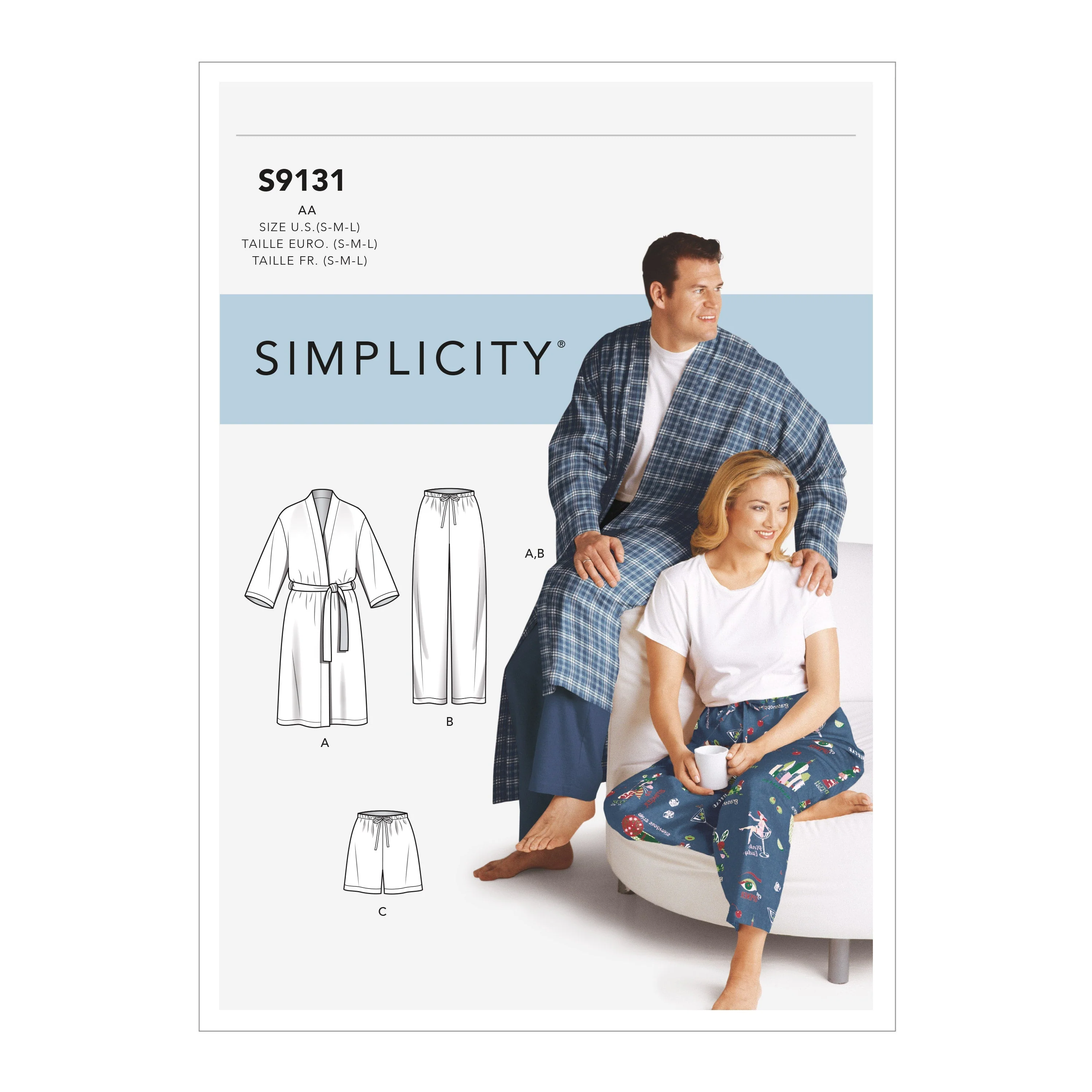 Simplicity Pattern 9131 Unisex sleepwear