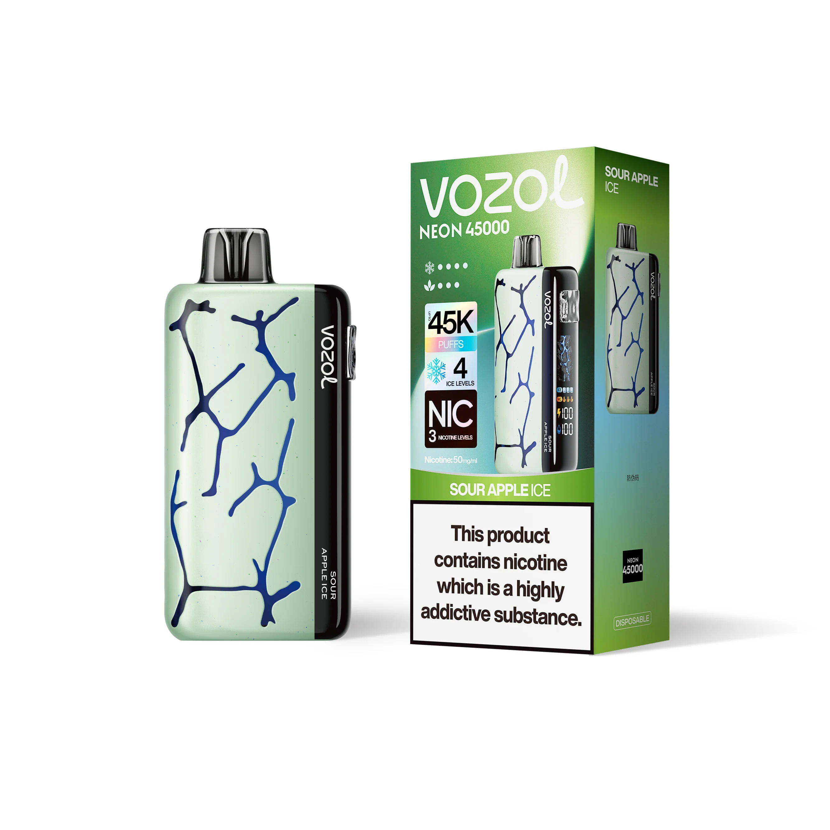 VOZOL NEON 45K wegwerpvape (alle smaken)