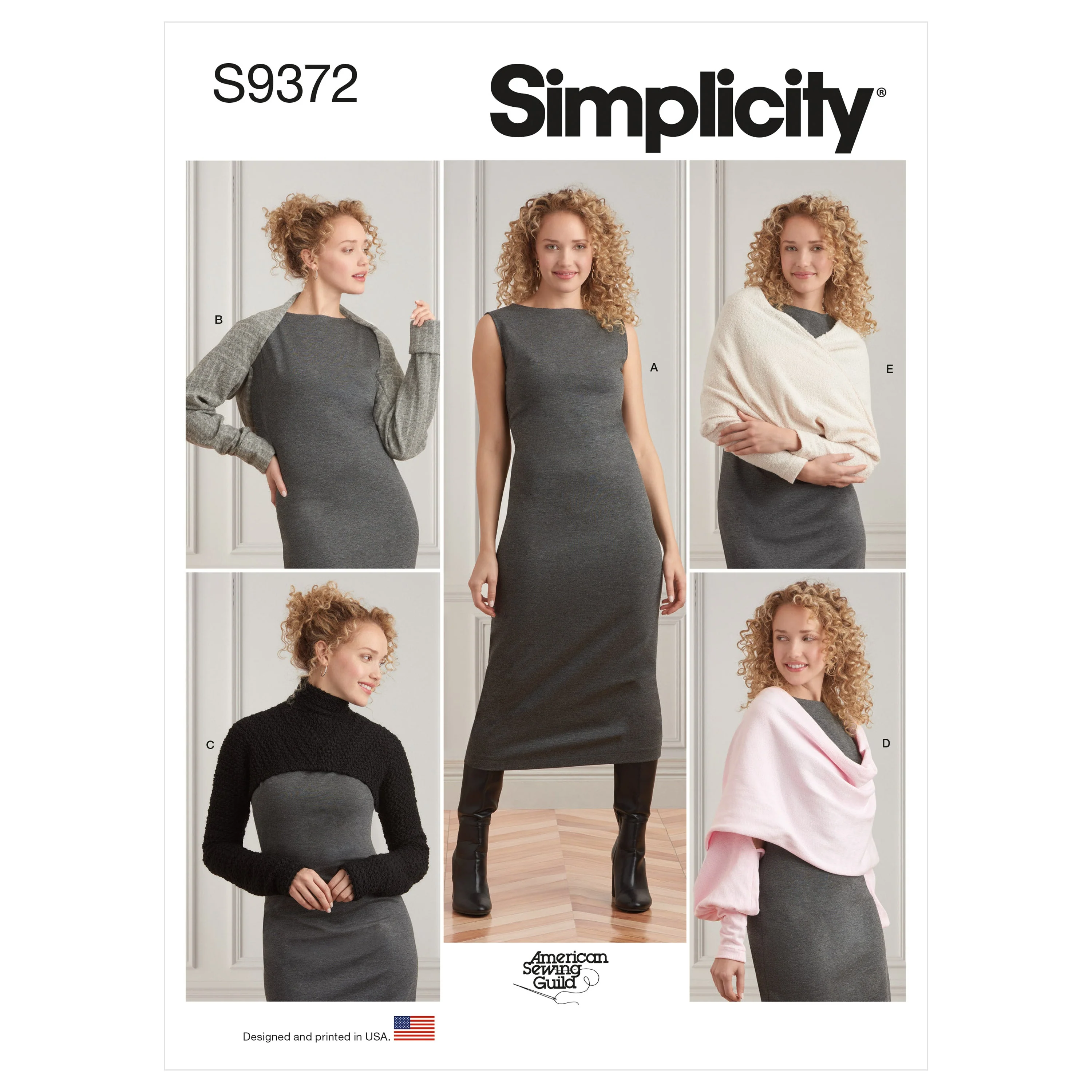 Simplicity Pattern 9372 Misses Dress & Shrugs