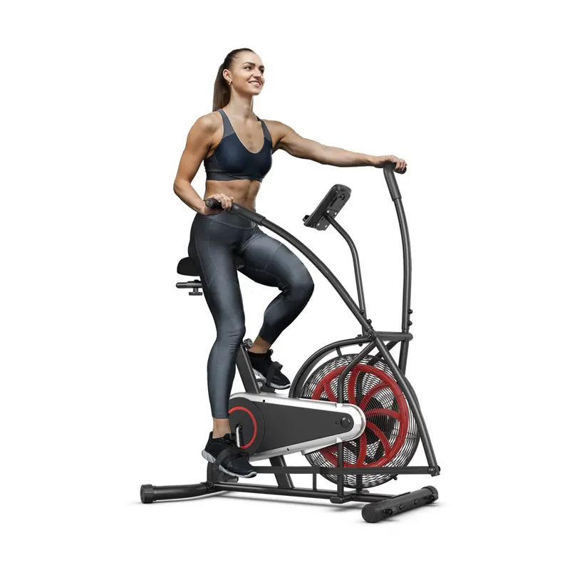 Rower treningowy z oporem powietrza – rower treningowy z wentylatorem i bezstopniową regulacją oporu.