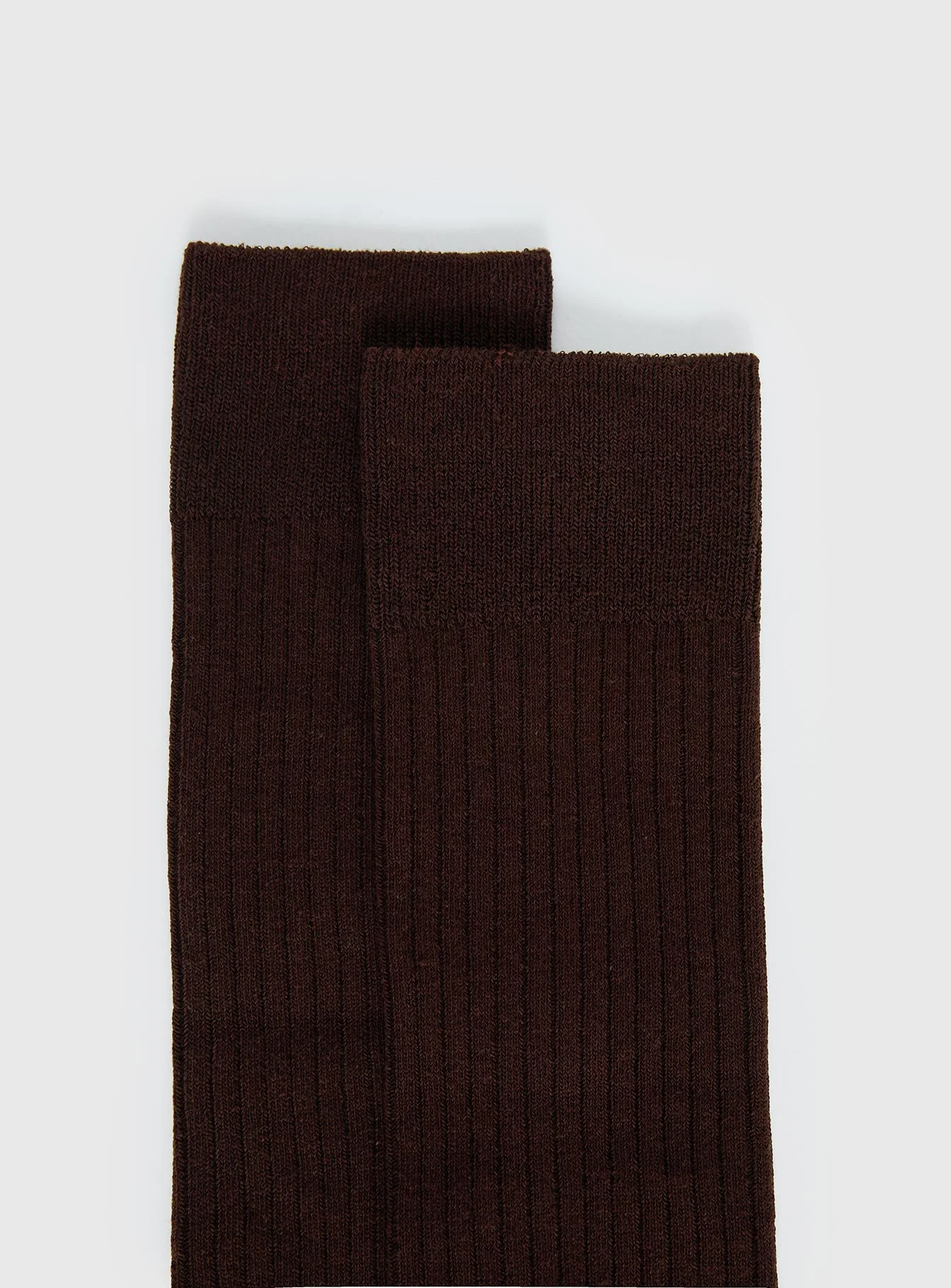 Kosie Ribbed Socks Chocolate
