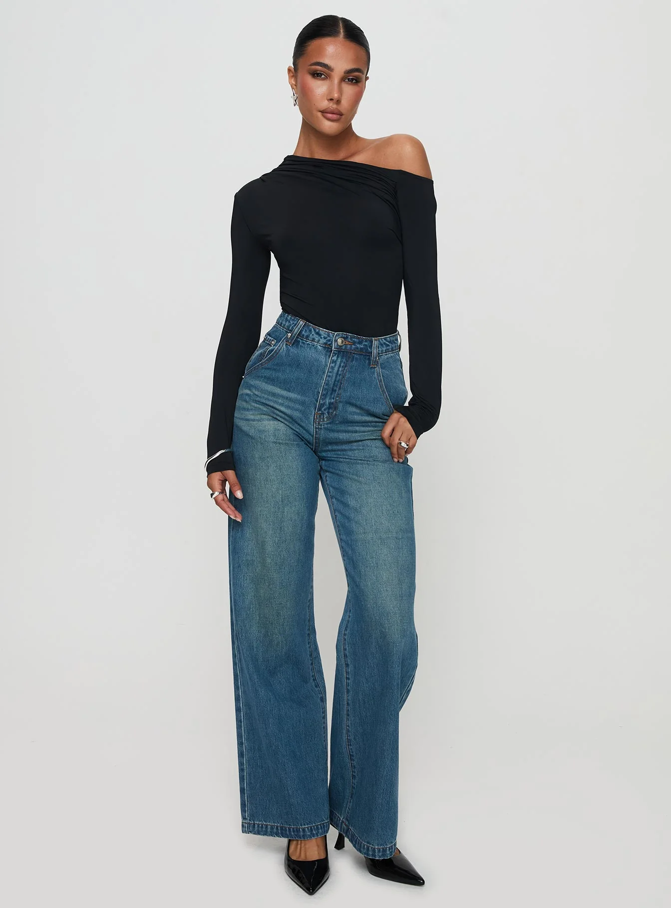 Antilles One Shoulder Bodysuit Black