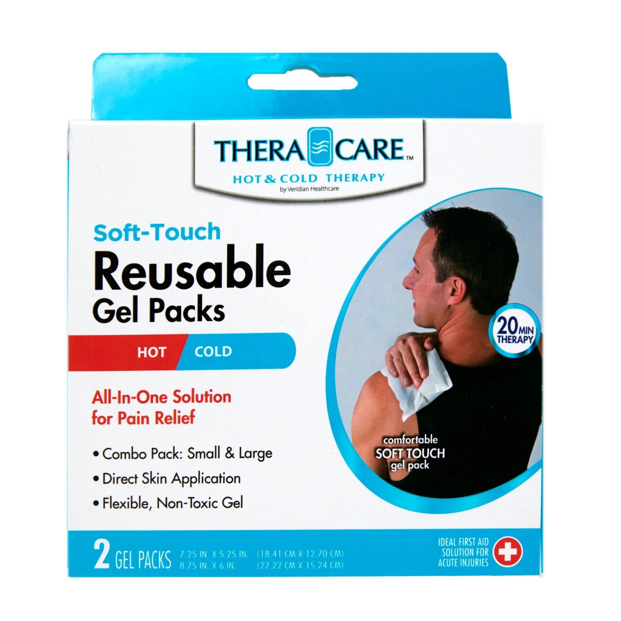 Soft Touch Hot And Cold  Reusable Gel Packs- 2pk