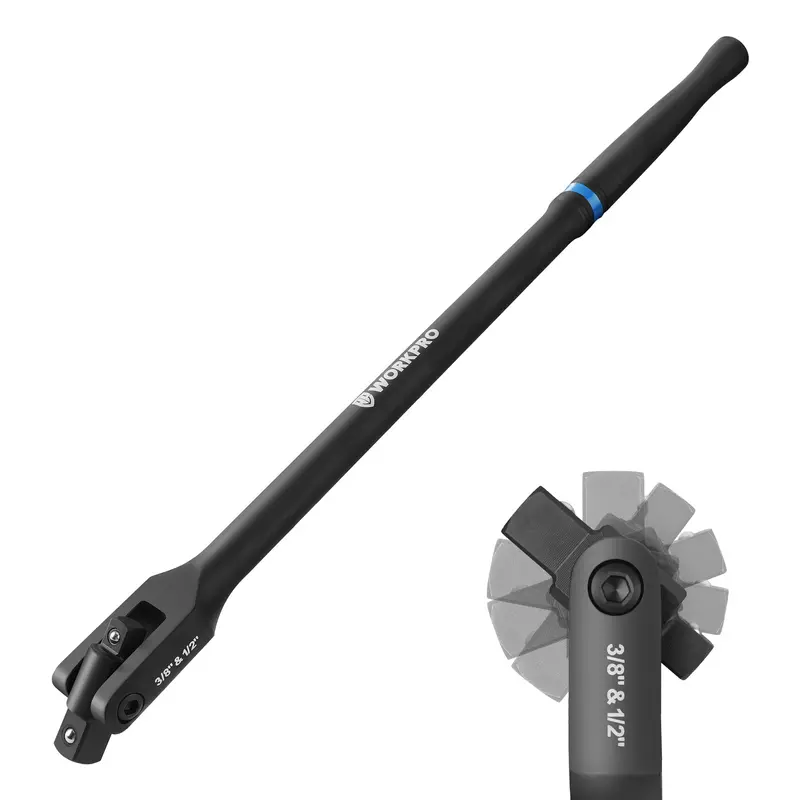 Podwójny drążek napędowy WORKPRO 16 cali — głowica obrotowa 360° do napędów 3/8″ i 1/2″