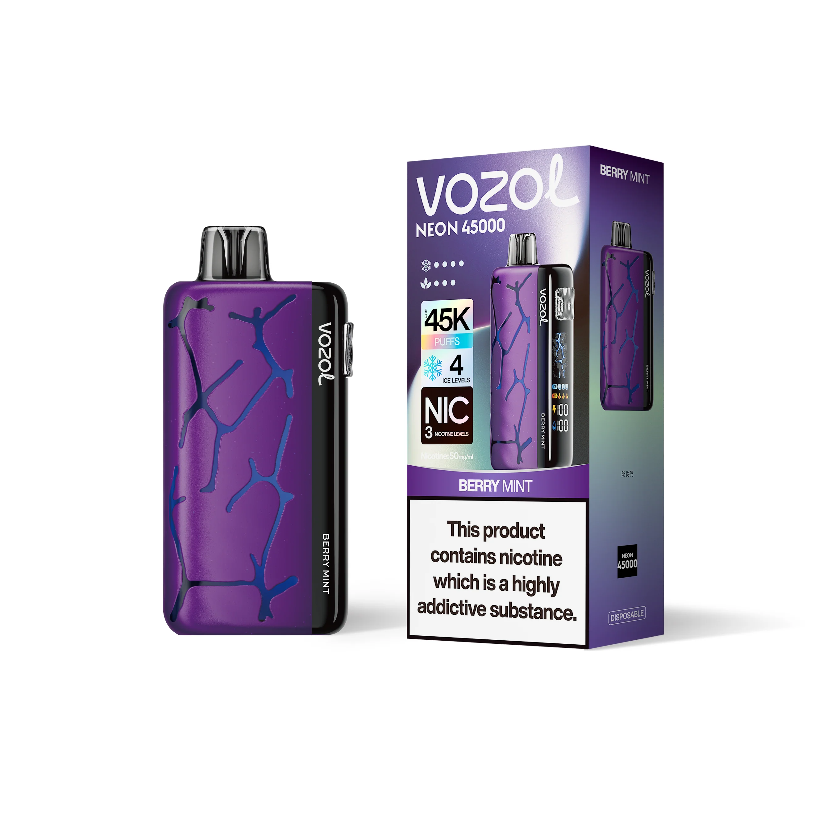 VOZOL NEON 45K wegwerpvape (alle smaken)