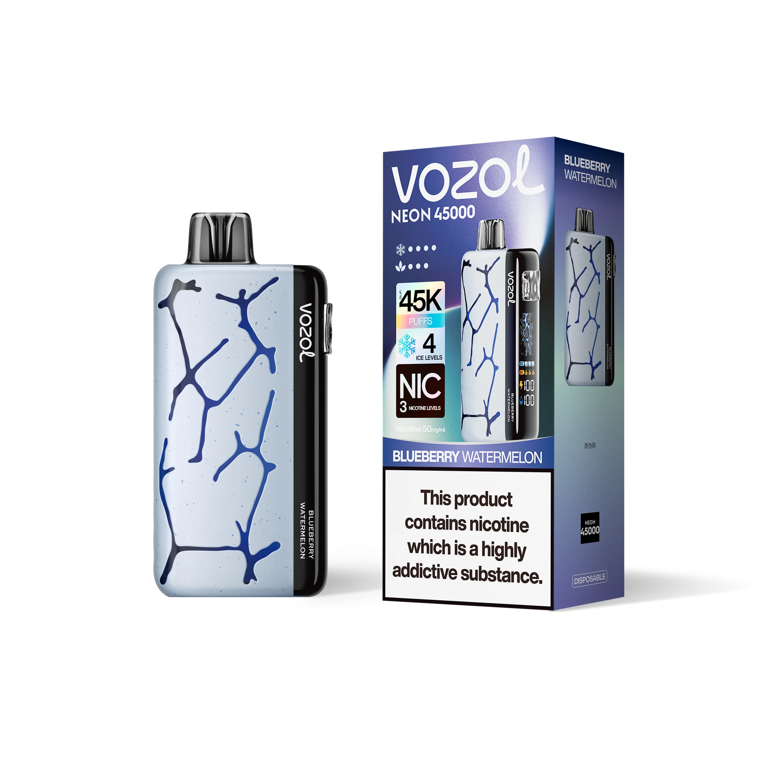 VOZOL NEON 45K wegwerpvape (alle smaken)