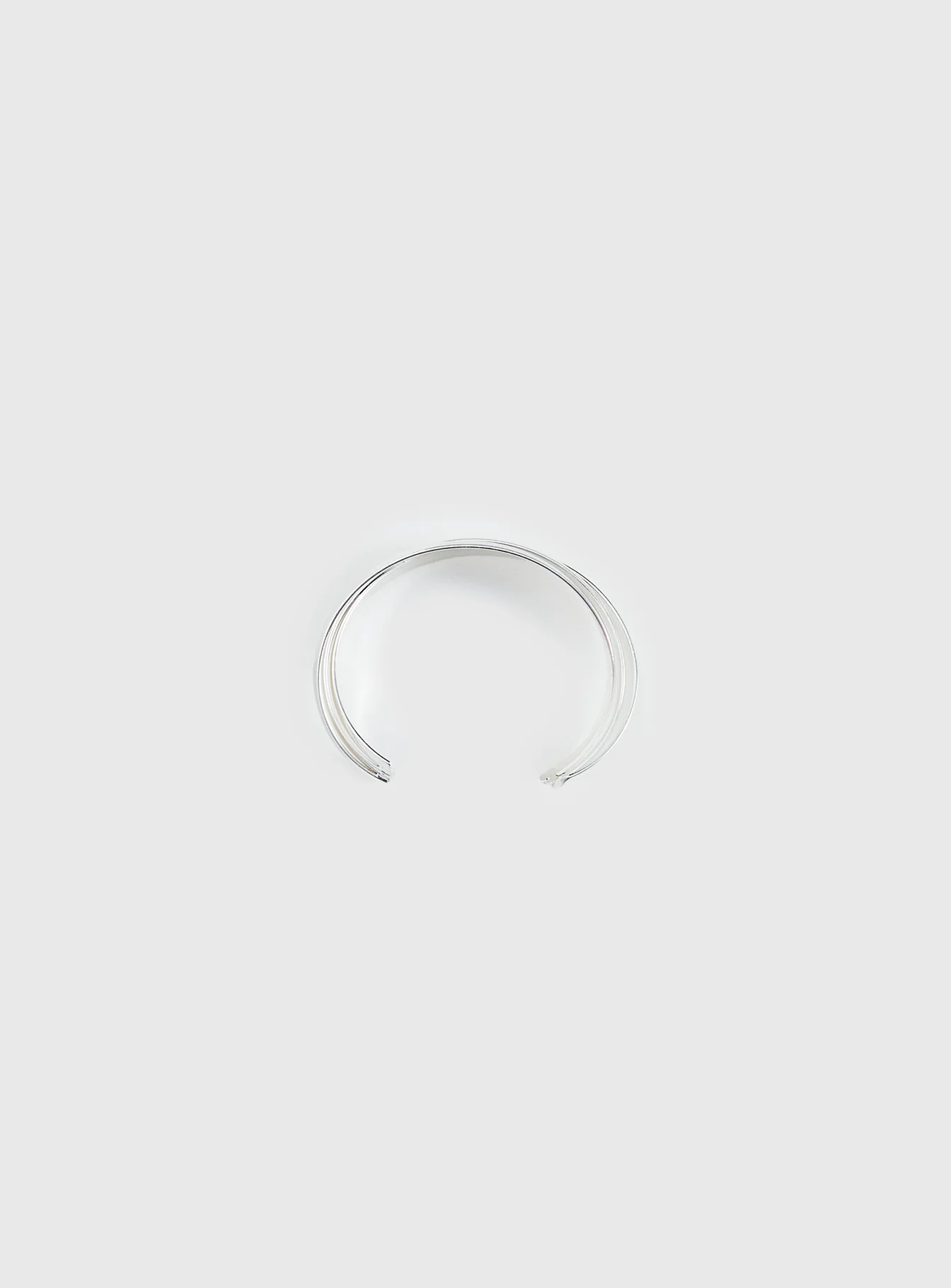 Affluent Layered Cuff Silver