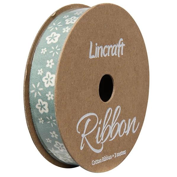 Cotton Ribbon, Flower Ocean- 15mm x 3m