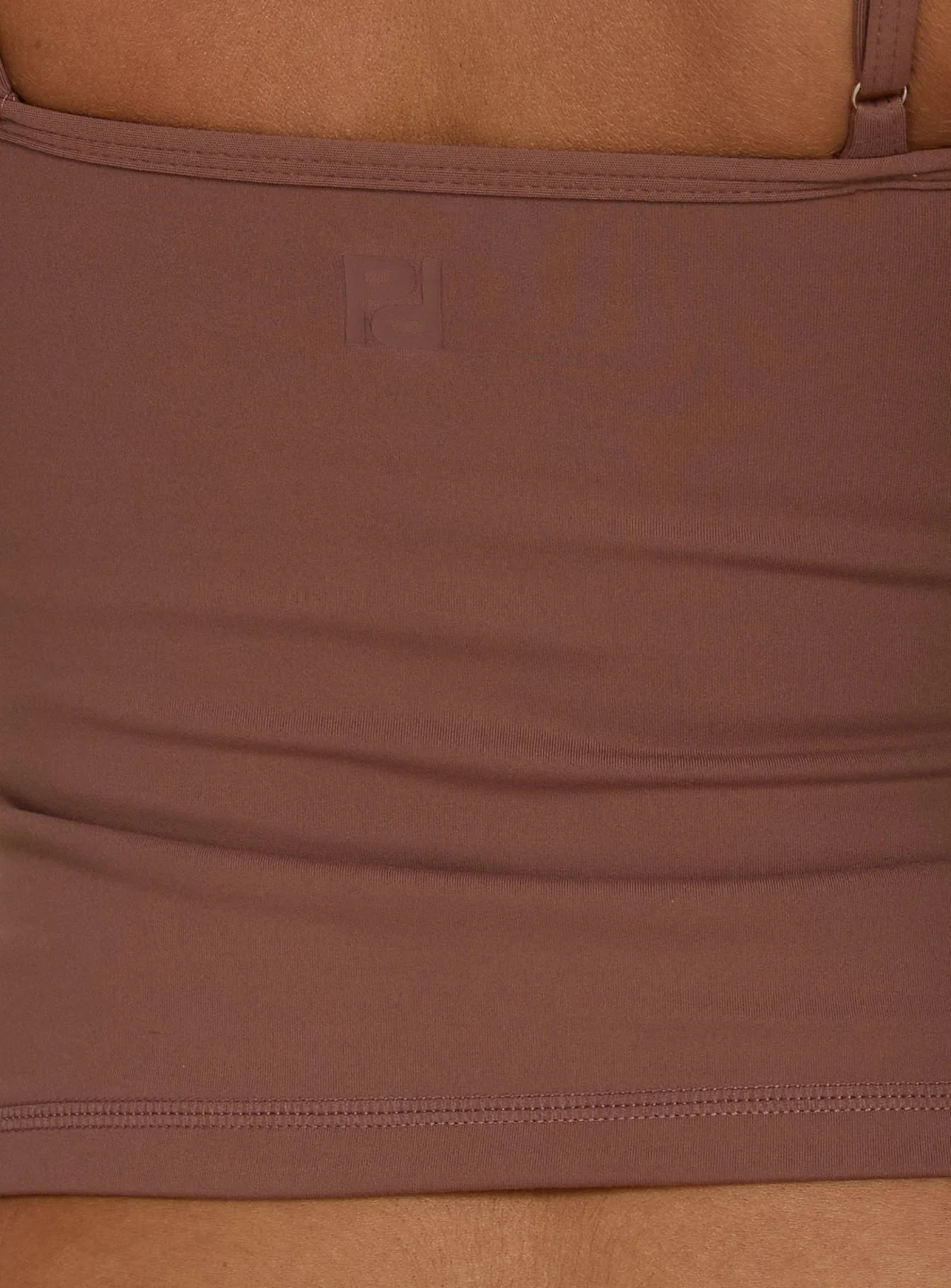 Ascend Layered Halter Tank Top Brown / Pink