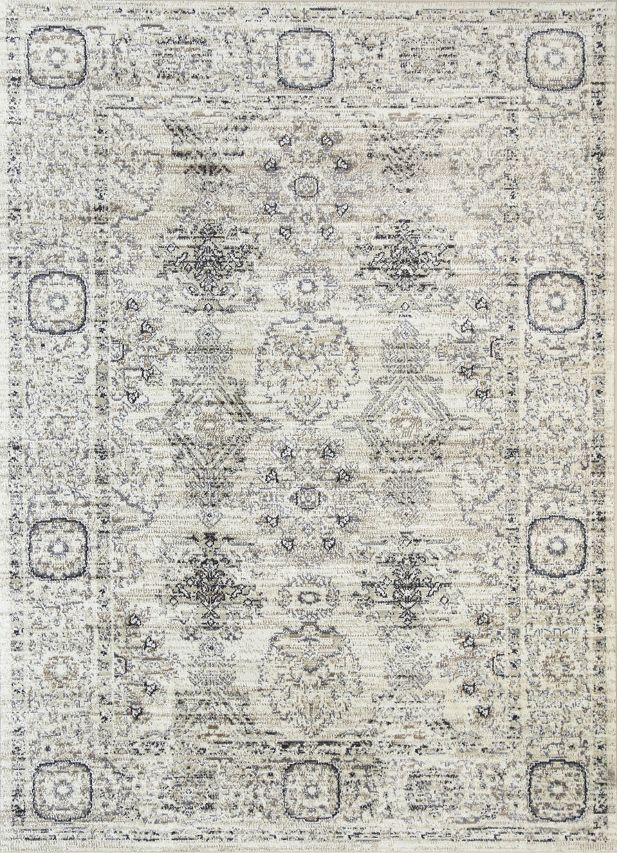Ario Tapestry Traditional Cream Rug