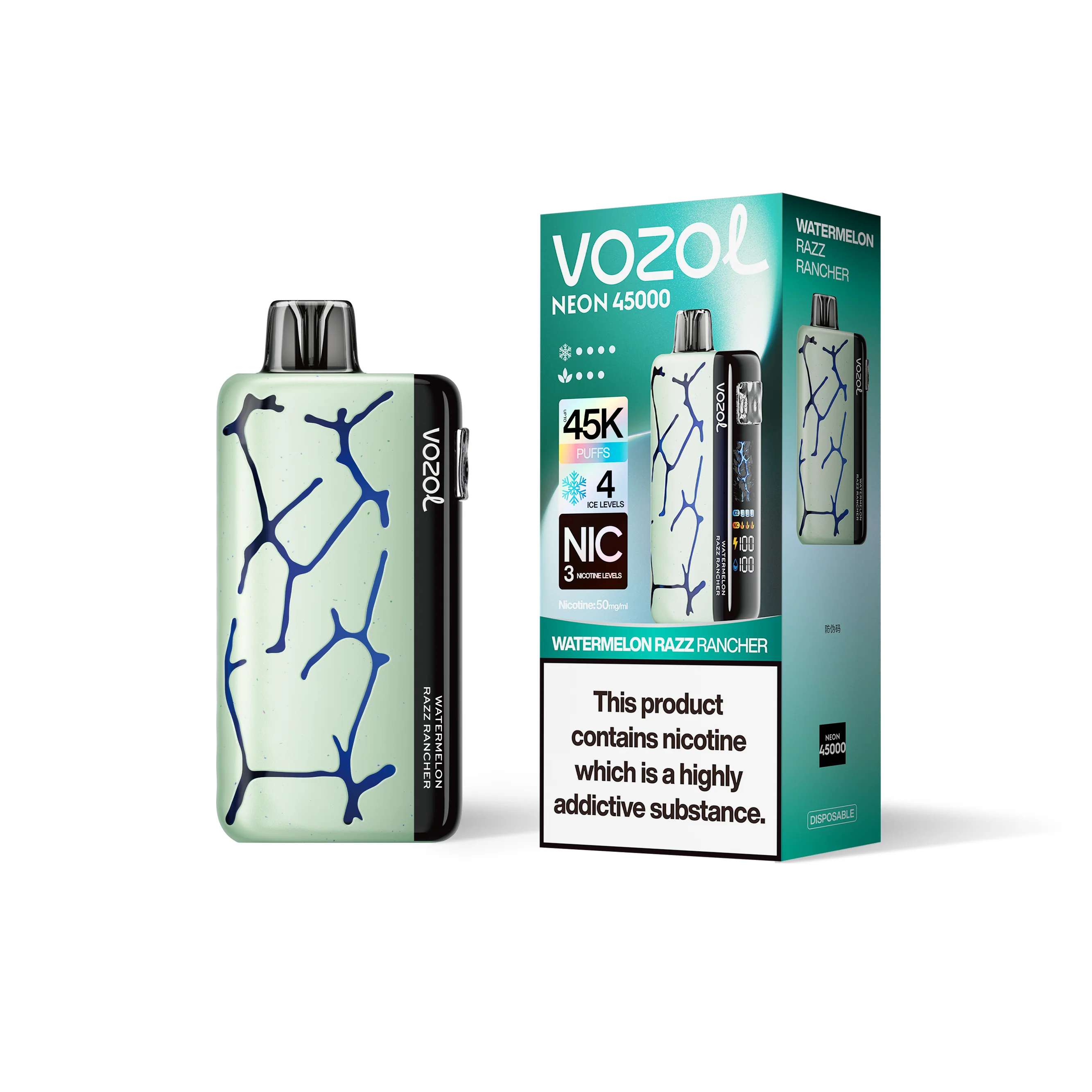 VOZOL NEON 45K wegwerpvape (alle smaken)