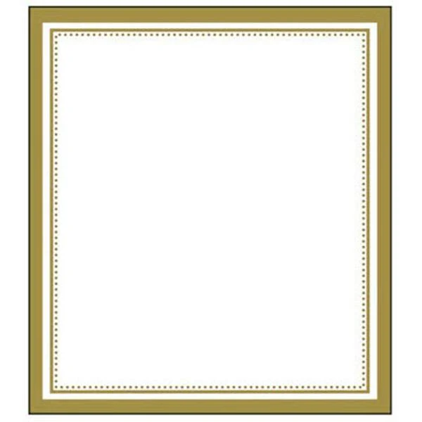 Sullivans Sticker Label, Gold Rectangle- 9x8cm