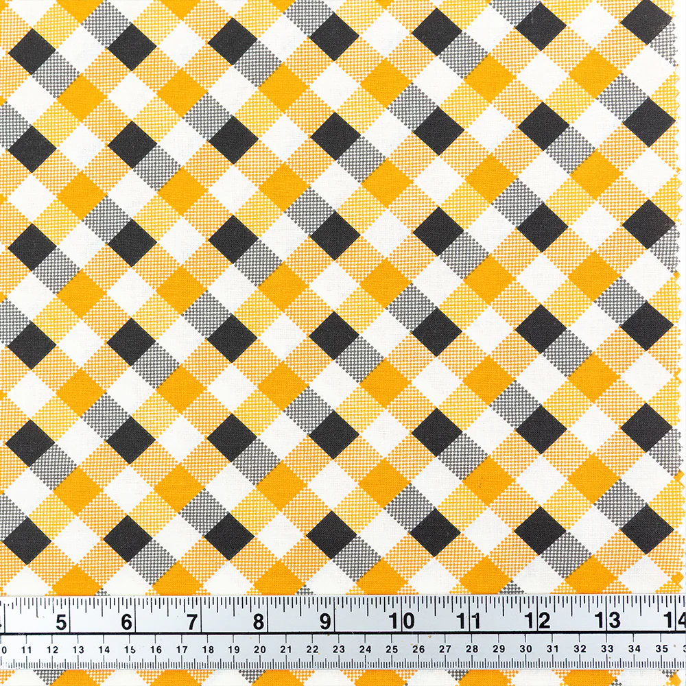 Print Craft & Quilting Fabric, Halloween Checkboard- Width 110cm