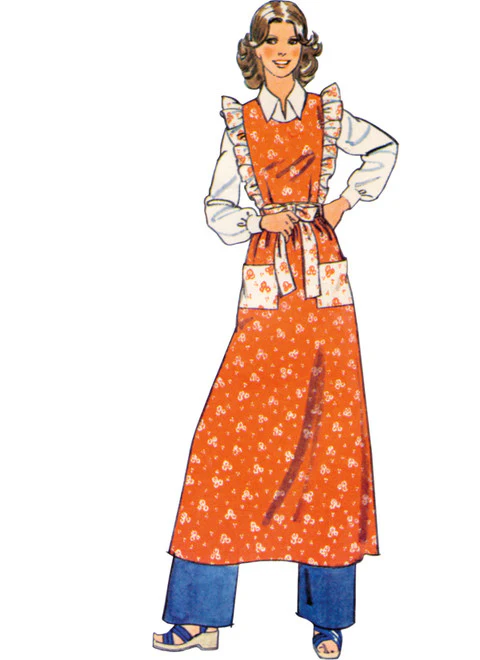 Simplicity Pattern SS3051 1970s Misses' Apron in Two Lengths
