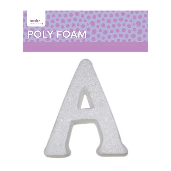 Makr Polyfoam, Uppercase  A- 15cm White