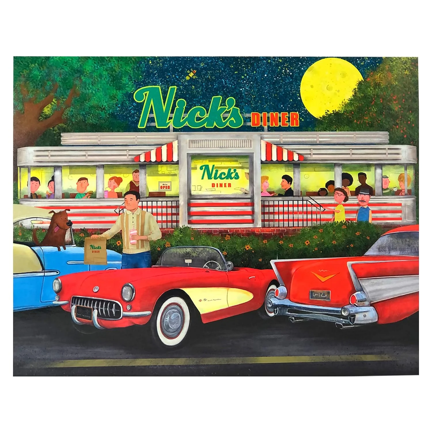 500-Piece Jigsaw Puzzle, Nicks Diner