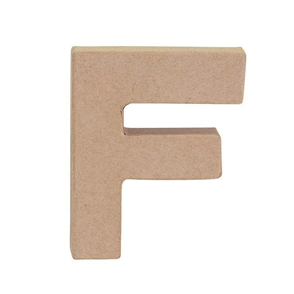 Makr Paper Mache, Small Letter F- 4 inch