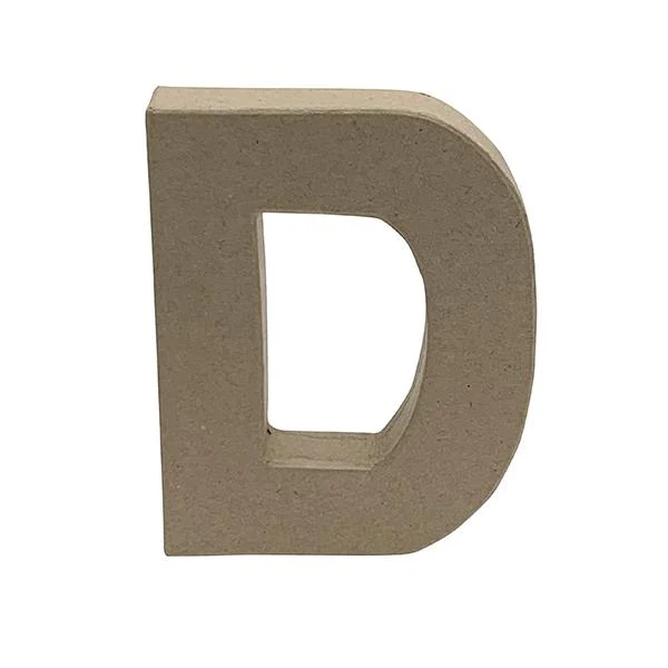 Makr Paper Mache, Small Letter D- 4 inch