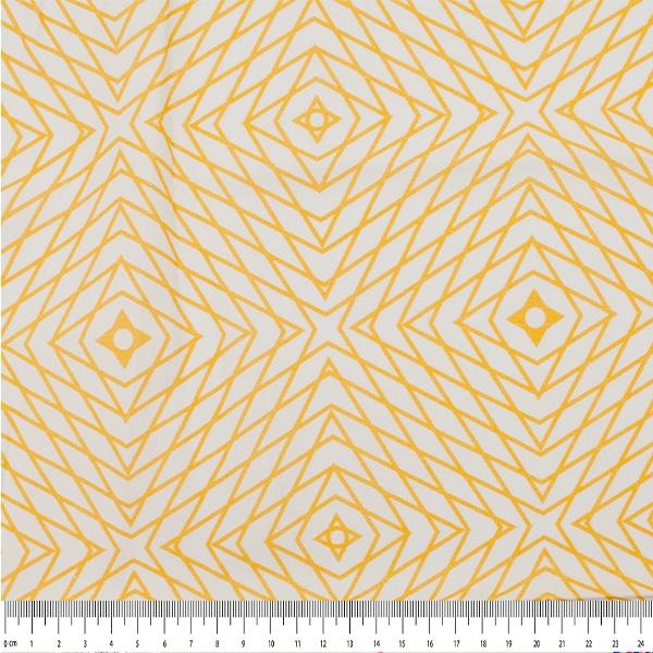 Sunny Vibe Fabric, Gold Kaleidoscope- Width 112cm