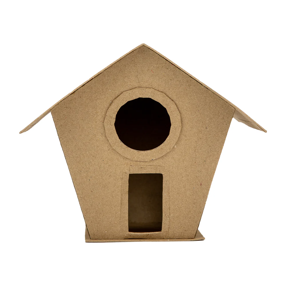 Paper Mache, Bird House- 19x18cm