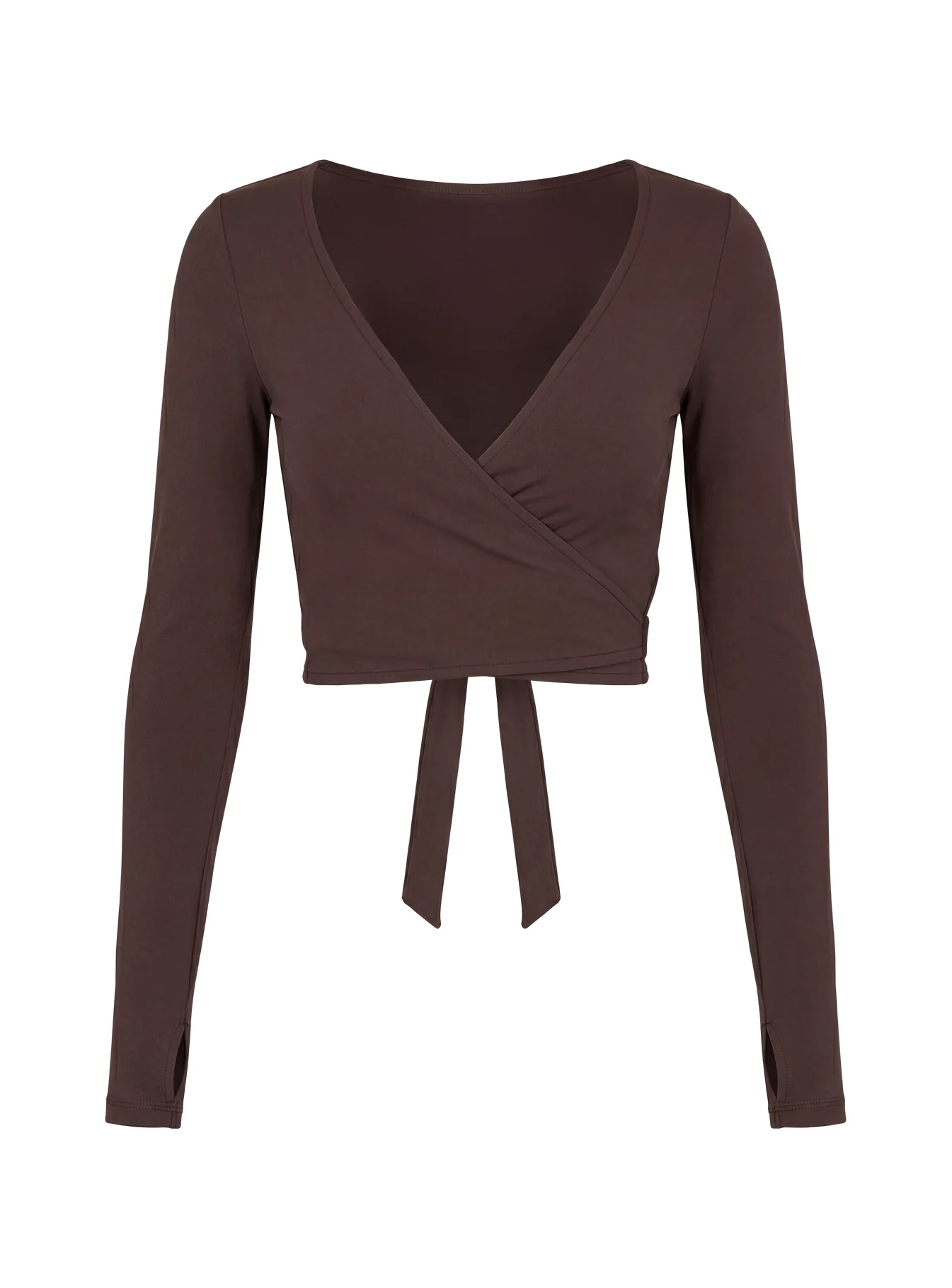 Pirouette Active Wrap Top Brown