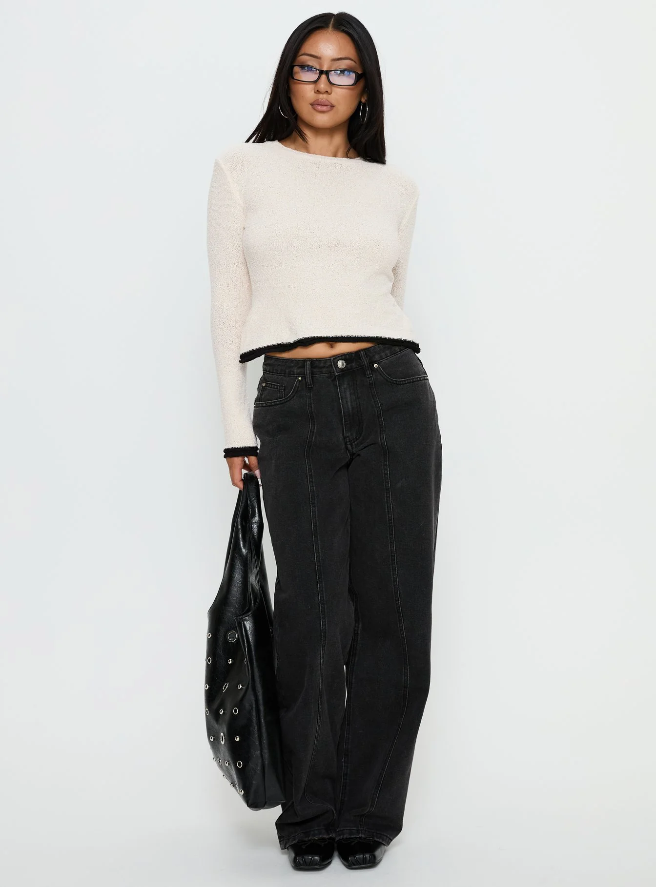 Lando Low Rise Straight Leg Jeans Washed Black