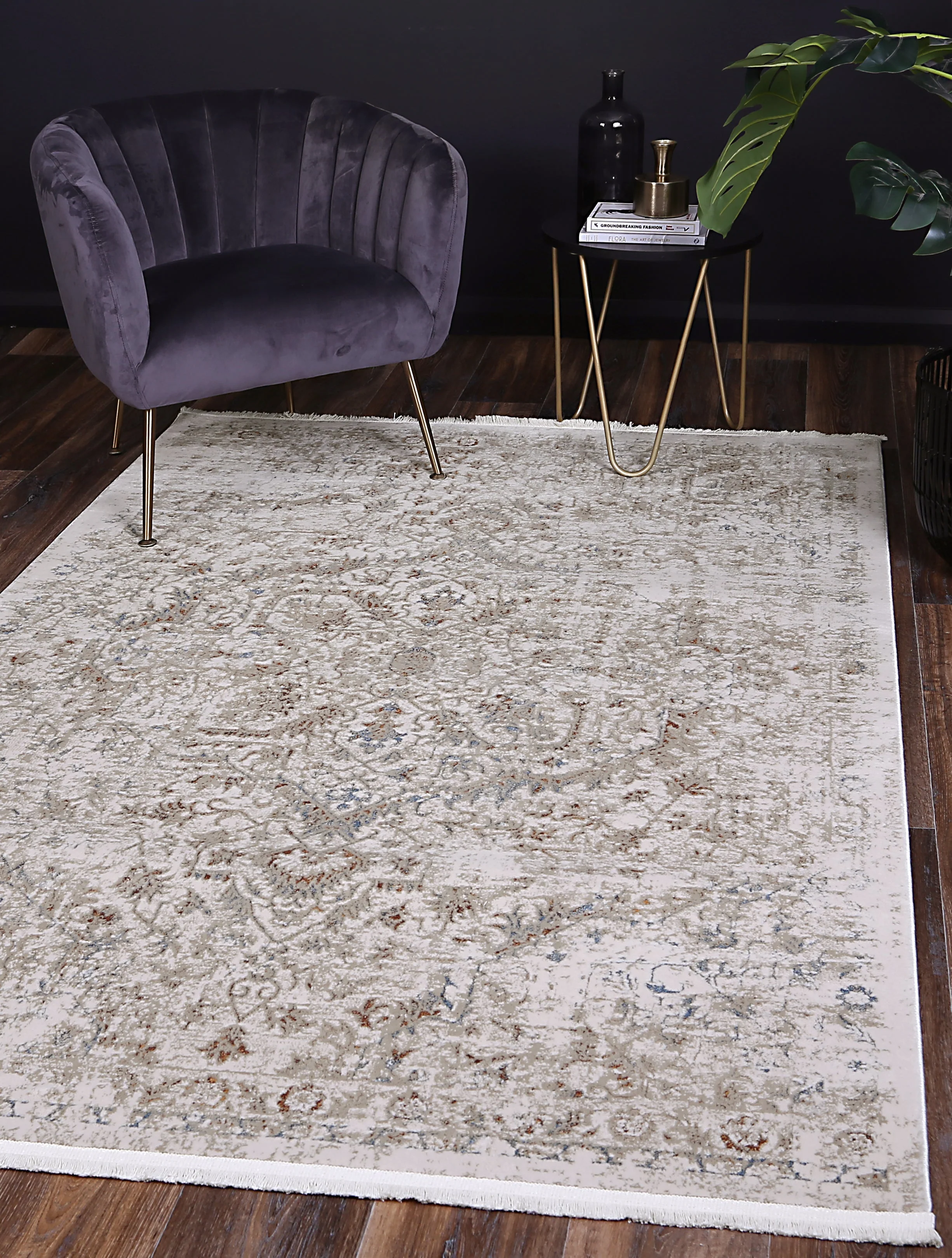 Cordelia Ogee Grey Rug