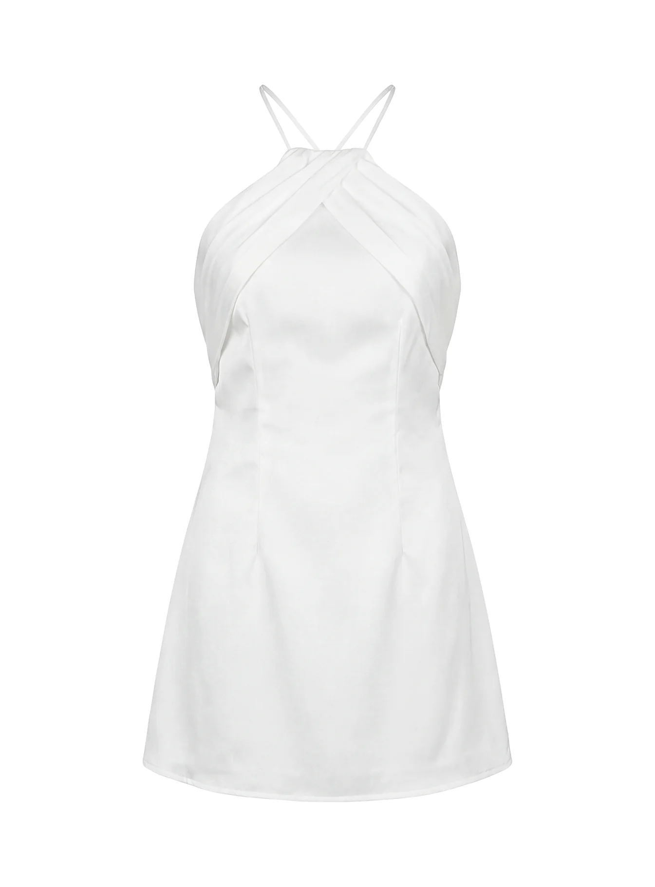 Amberlee Ruched Mini Dress White