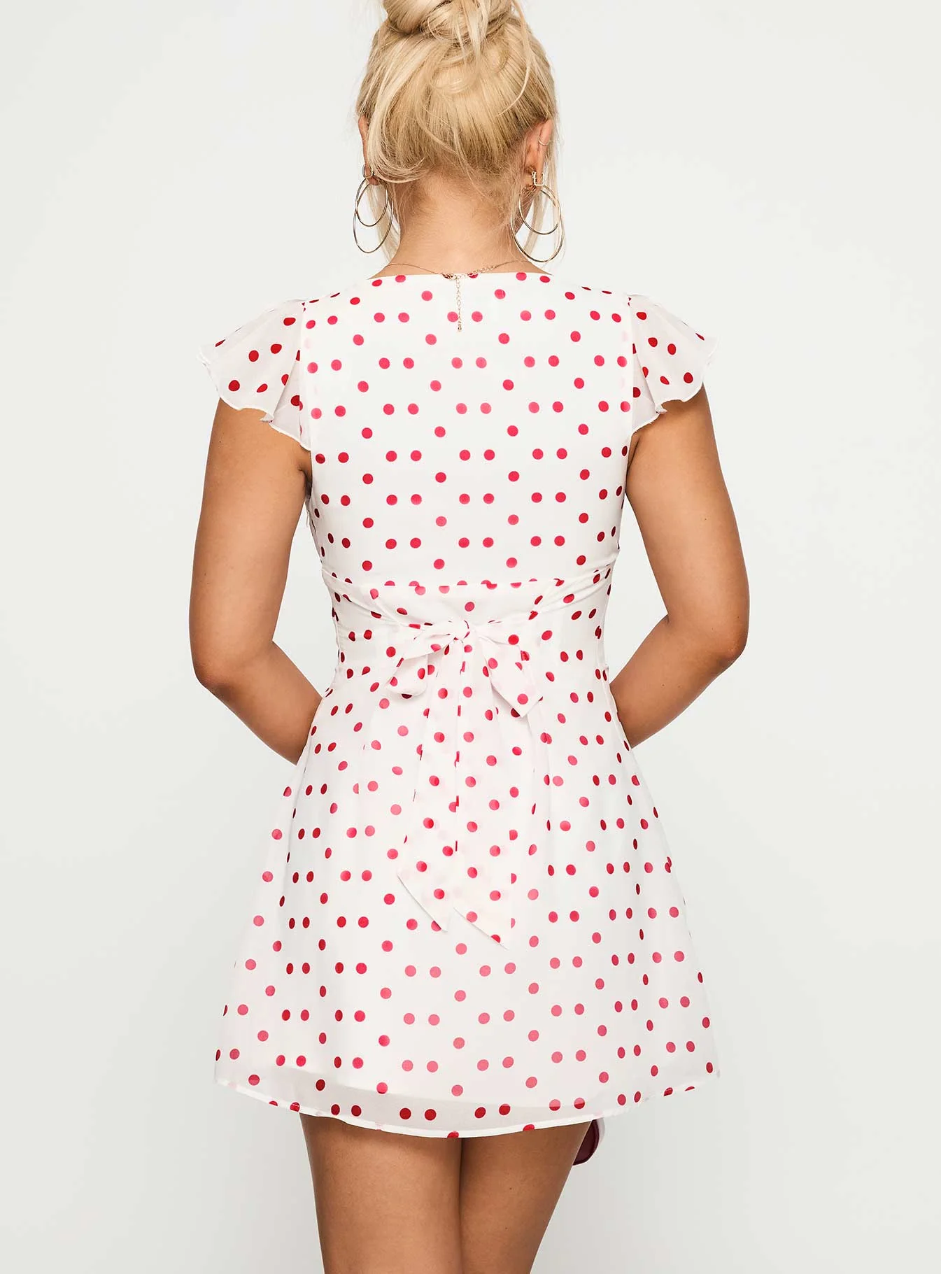 I Guess So Mini Dress White / Burgundy Tall
