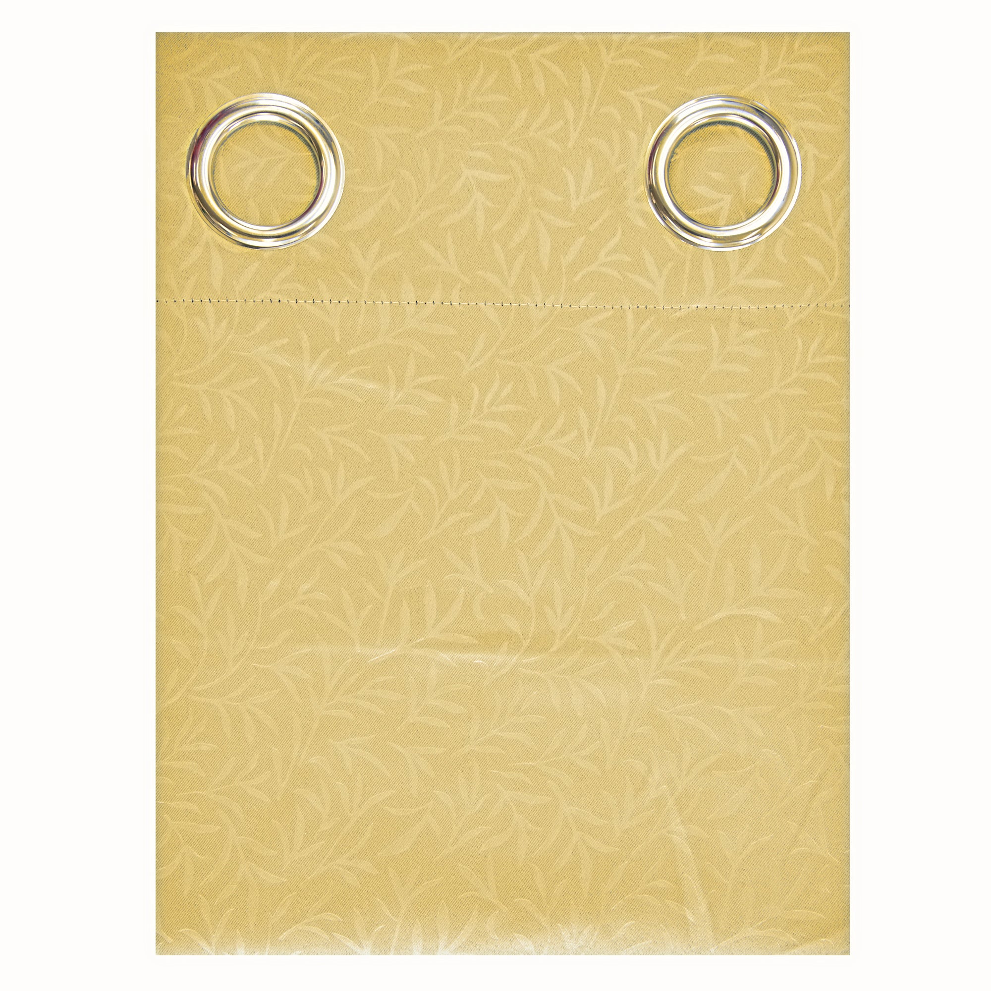 Cambridge House Embossed & Blackout Eyelet Curtains, Leaf- 140x221cm