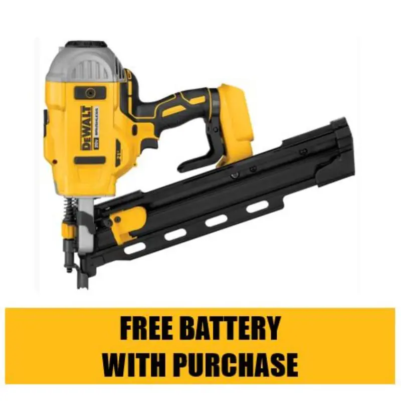 DEWALT 20V MAX XR 2-biegowa bezszczotkowa gwoździarka ramowa do gwoździ w taśmach plastikowych o szerokości 21 cali (tylko narzędzie) DCN21PLB
