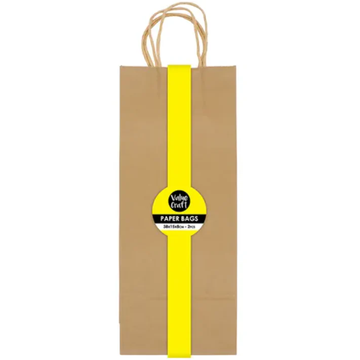 Value Craft DIY Bottle Bags, Natural - 2pk