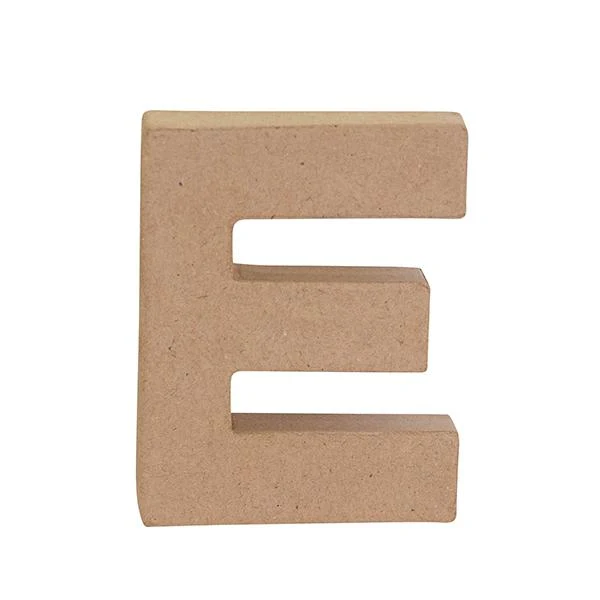 Makr Paper Mache, Small Letter E- 4 inch