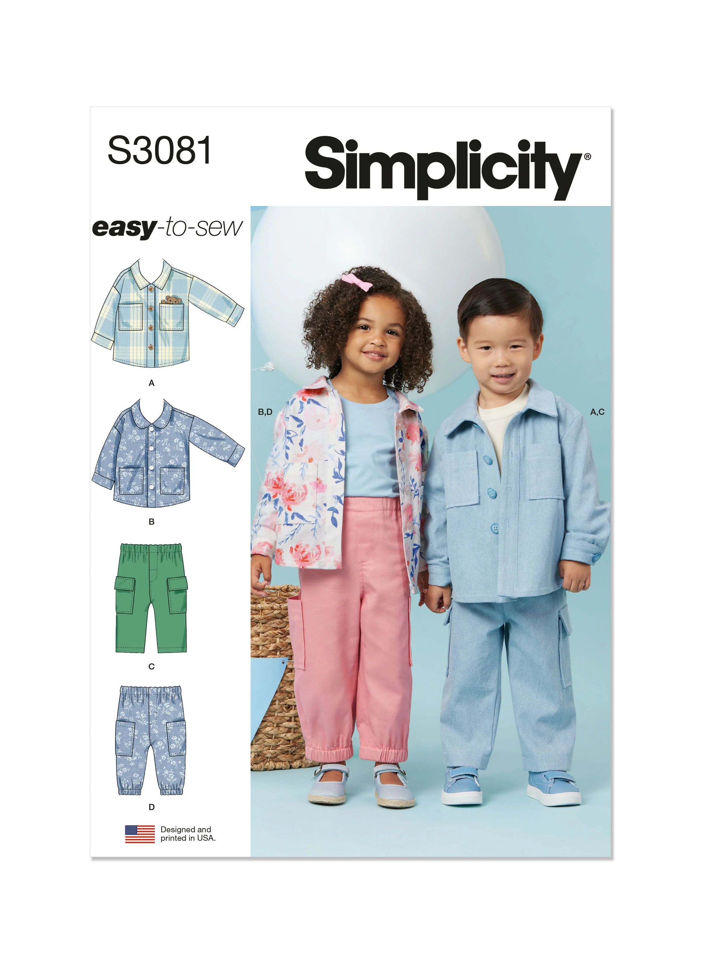 Simplicity Pattern S3081 Toddlers