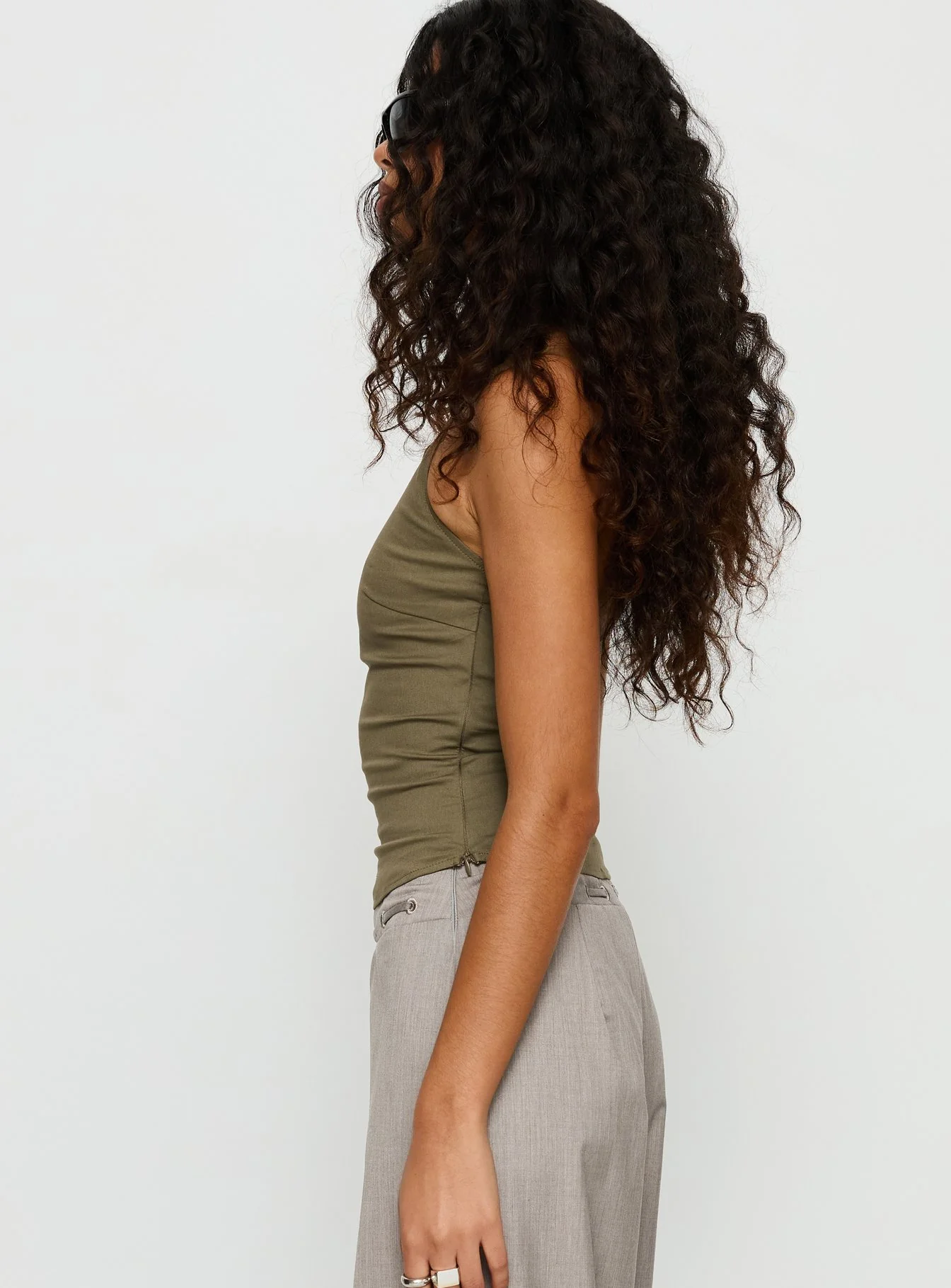 Merril Halter Top Khaki
