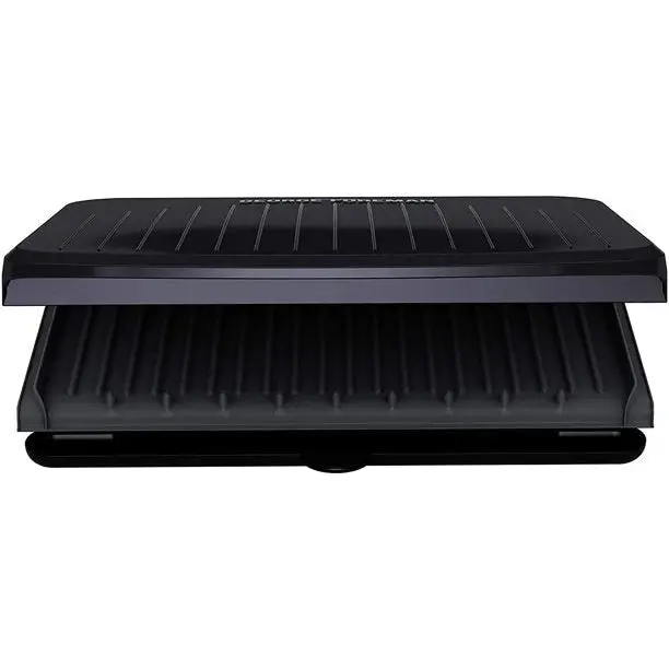 Grill wewnętrzny George Foreman i opiekacz do panini dla 9 osób – szary metalik, wyjmowane płyty