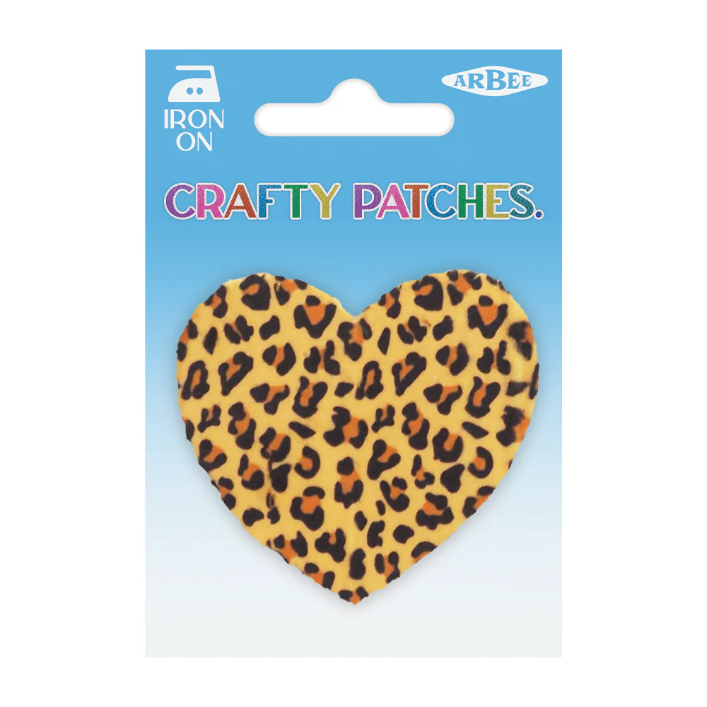 Arbee Crafty Patch, Leopard Heart- 1pc