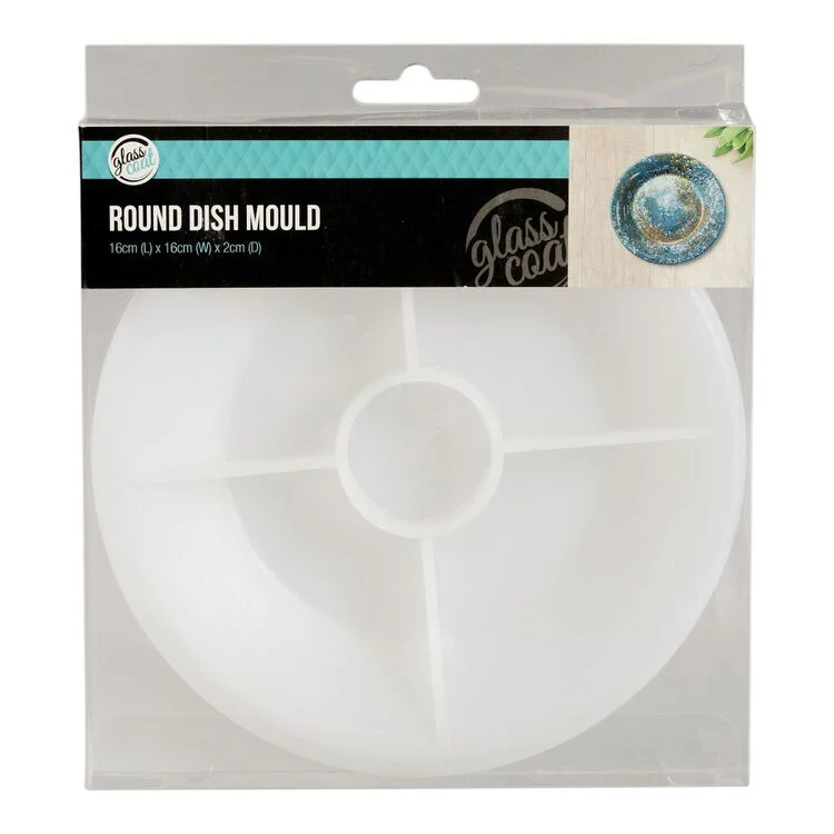 Glass Coat Resin Dish Mould, Round- 16.5x16.5cm