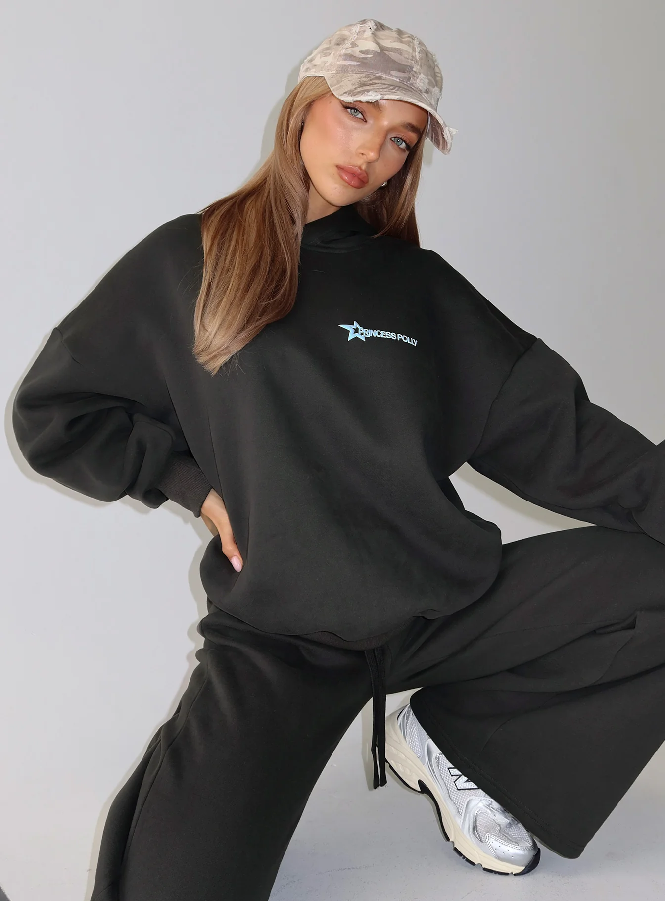 Princess Polly Stargirl Hoodie Charcoal