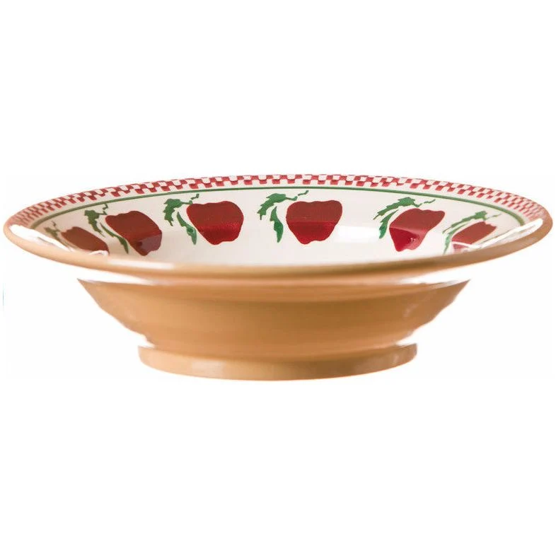Set of four Pasta Bowls in Apple Pattern