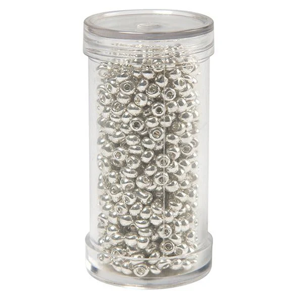 Sullivans Seed Beads, Silver- Size 8