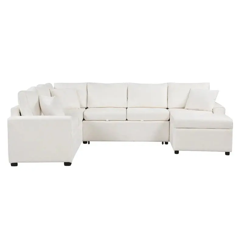 Narożnik modułowy z rozkładanym łóżkiem – rozkładana sofa do małych pomieszczeń